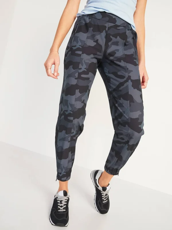 Old Navy Women's Mid-Rise StretchTech Jogger Pants - Gray Heather - Size M