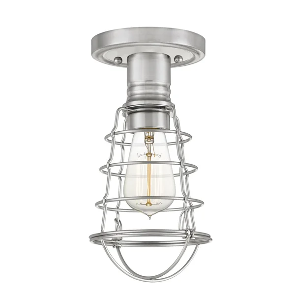 Quoizel 1 Light Mixon Semi-Flush Mount Brushed Nickel QF5118BN