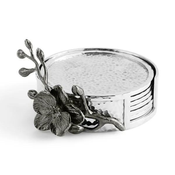 Michael Aram Black Orchid Coaster Set