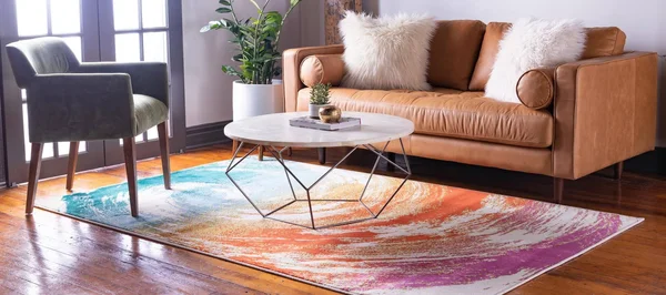 Open Hearts Multi 5x8 Area Rug