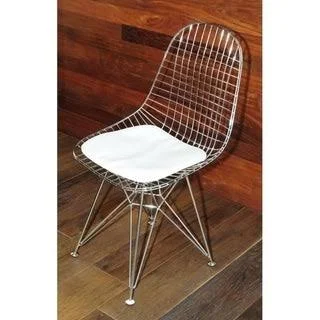 Radar Dining Side Chair - Faux Leather (Set of 2), Silver, Pangea Home