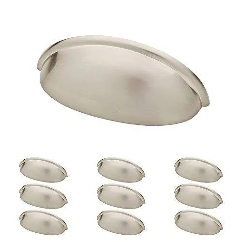 Franklin Brass P34702-SN-B Bin Cup Pull, 3x22 76mm, Brushed Nickel, 25 Pack