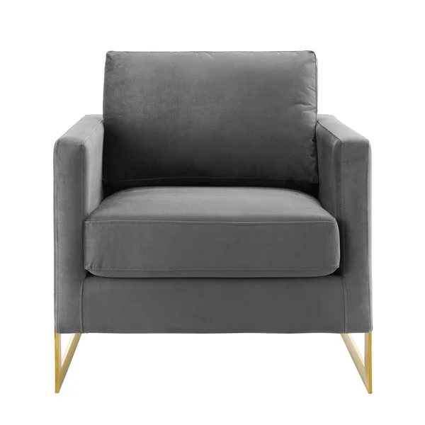 Modway Posse Performance Velvet Accent Chair - Gold Gray