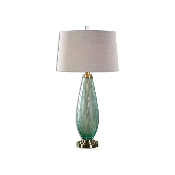 World of Decor Table Lamp 1 Light with Sea Green Finish Glass Metal Material 33 inch 150 Watts RL-128185