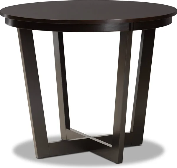Baxton Studio Salida Modern and Contemporary Transitional Dark Brown Finished Wood 5-Piece Dining Set