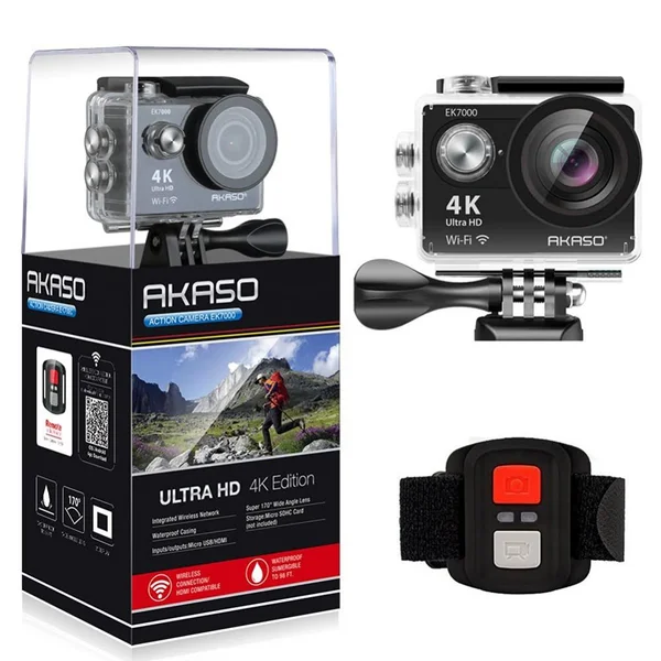 Akaso EK7000 4K Sport Action Camera Ultra HD Camcorder 12MP WiFi Waterproof Came