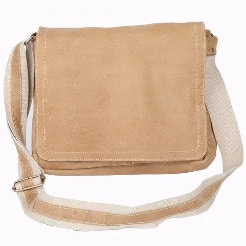 David King & Co. North South Laptop Messenger - Distressed Tan - 14in x 3.5in x 12in