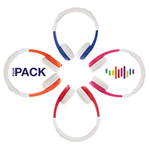 Explore Foldable Volume Limiting Kids Headphones - 4-Pack - Save 20%
