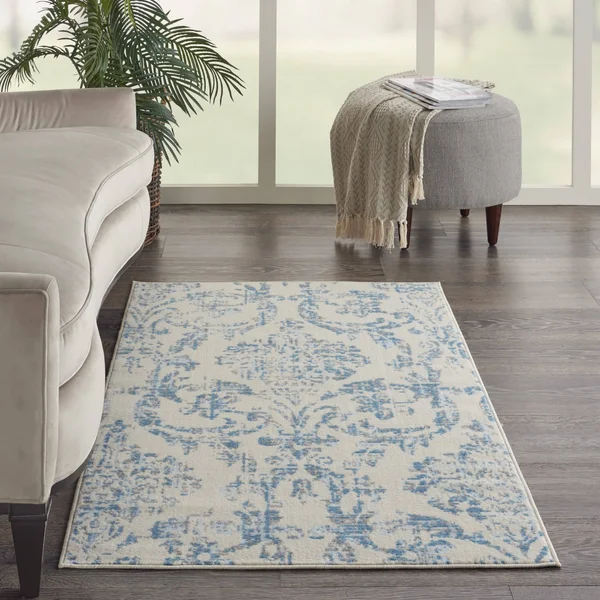 Nourison Jubilant JUB09 Area Rug - Ivory/Pink, 7& x 10&