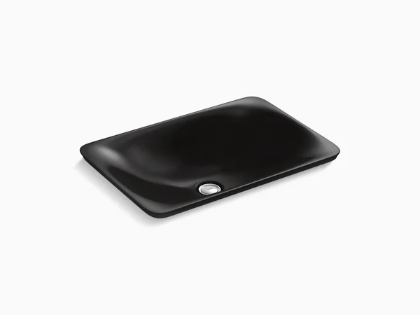 Kohler K-7799-7 Carillon Wading Pool Rectangular Above-Counter Bathroom Sink - Black