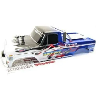Traxxas Bigfoot Original Blue Body Cover Shell & Decals (1/10 Flames Traxxas 36084-1 3660f