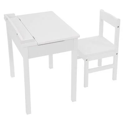 Kids Table and 1 Chair Set Children Activity Art Desk with Storage for Read Harriet Bee