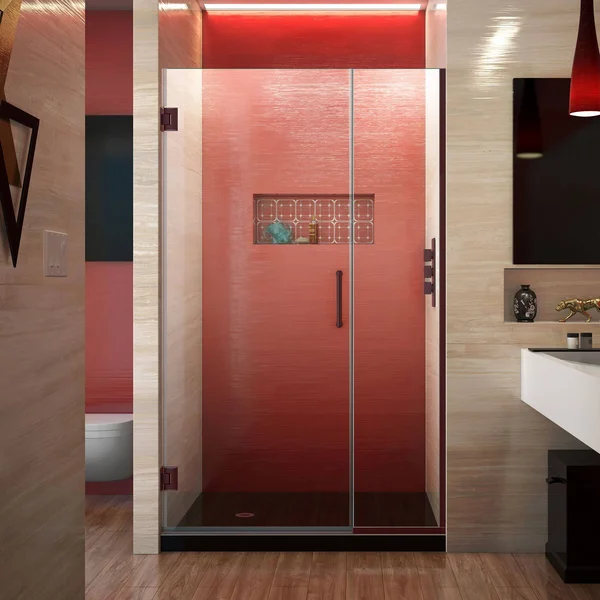DreamLine SHDR-243757210-06 Unidoor Plus 37-1/2 to 38 in. W x 72 in. H Hinged Shower DOOR, Oil Rubbed Bronze Finish Hardware