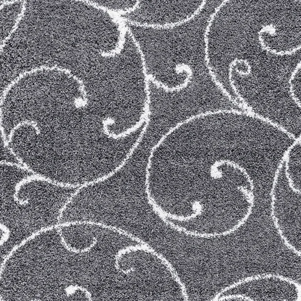 Tayse Soho Shag Benji SOH1101 Gray Area Rug Round 5&3x22 x 5&3x22