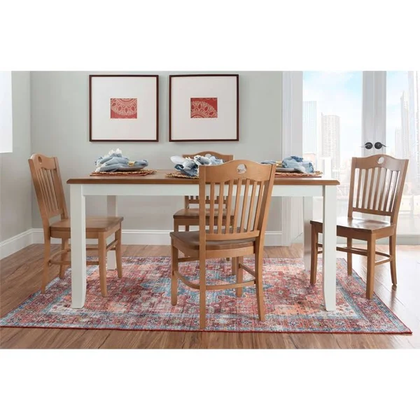 Linon Kelso Solid Wood Set of Two Chairs in Brown - CYMX2420