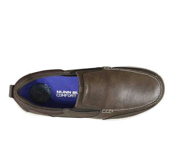 Men's Nunn Bush Conway Moc Toe Slip-On - Size: 7.5, Brown