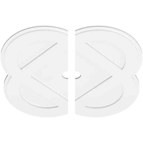 Charlotte Architectural Grade PVC Contemporary Ceiling Medallion - Two Piece Ekena Millwork