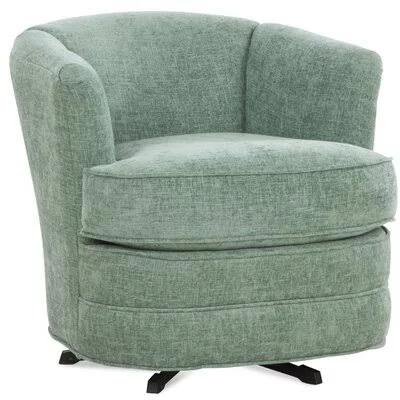 Greyson 29x22 Wide Swivel Barrel Chair Braxton Culler Baltic Performance Stripe; 0239-84