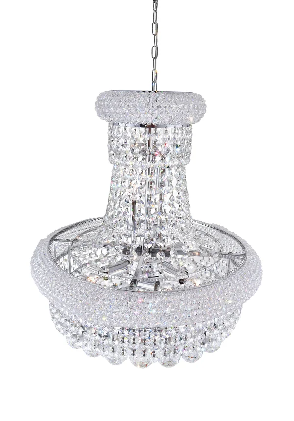 CWI Lighting Empire 8-Light Chrome Chandelier 8001P18C