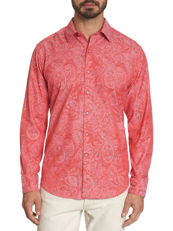Robert Graham Andretti Sport Shirt Coral