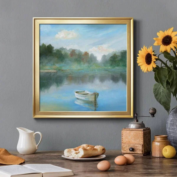 Sunflower Arrangement-Framed Canvas - Ready to Hang - Gold - 24x24