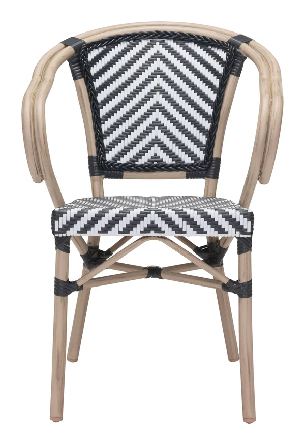Zuo Paris Dining Arm Chair - Set of 2, Red & White