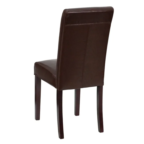 Lancaster Home 2 Pack LeatherSoft Parsons Chair Ivory, Beige