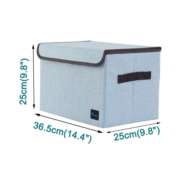 Piccocasa Storage Bin with Lid - Storage Cube Basket for Home Organizer, Collapsible Closet Bin Containers for Shelves, 13x13.6x13
