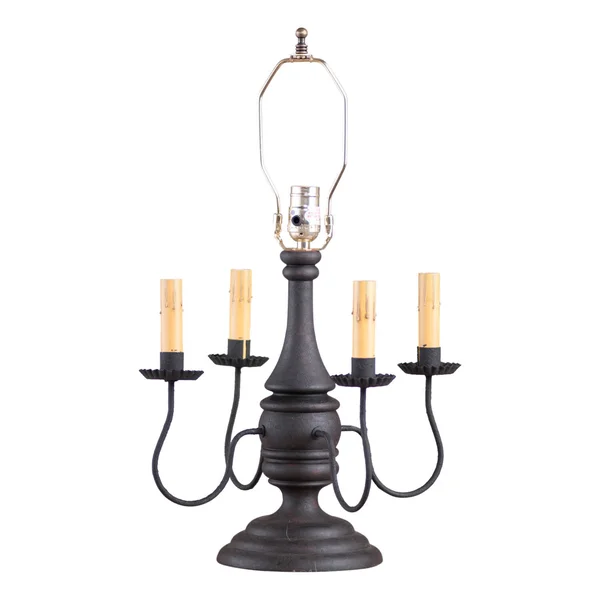 Jamestown Lamp Base in Hartford Black Over Red