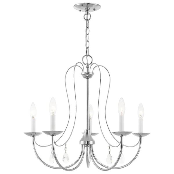 Livex Lighting 40865-05 Mirabella 5 Light Chandelier - Polished Chrome