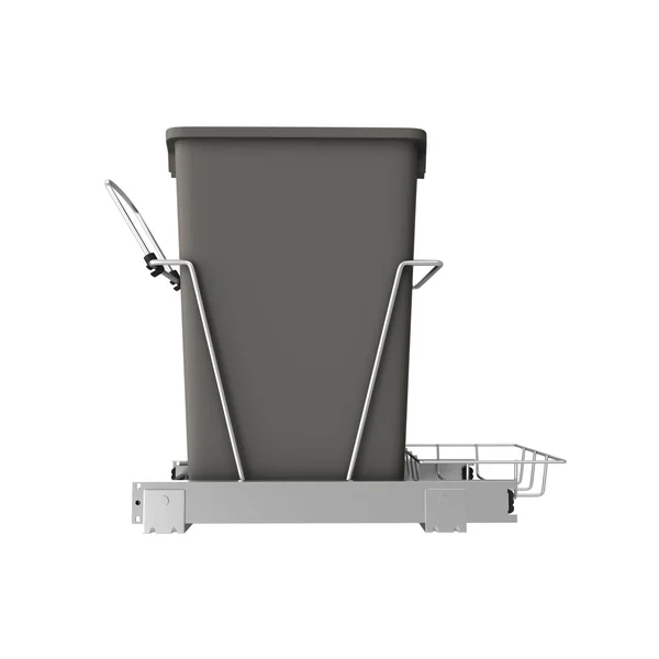 Rev-A-Shelf RV-12KD-13C-S Single 35 Quart Cabinet Pullout Waste Container, Gray