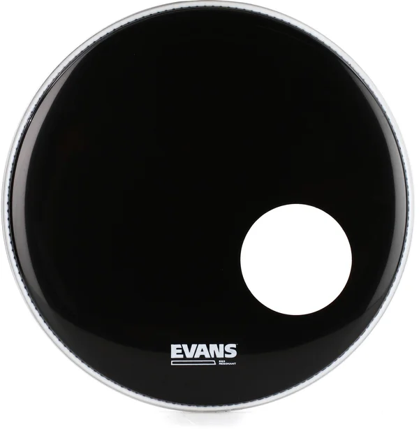 Evans EQ3 Resonant Black Bass Drum Head, 18x22