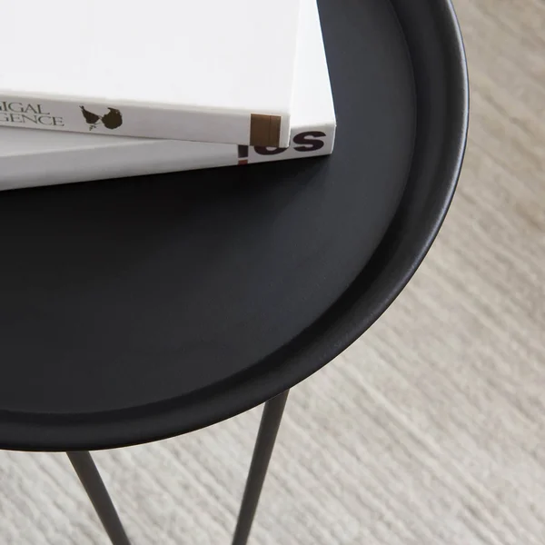 HEMSLY Mid Century Round Nesting Tables - White