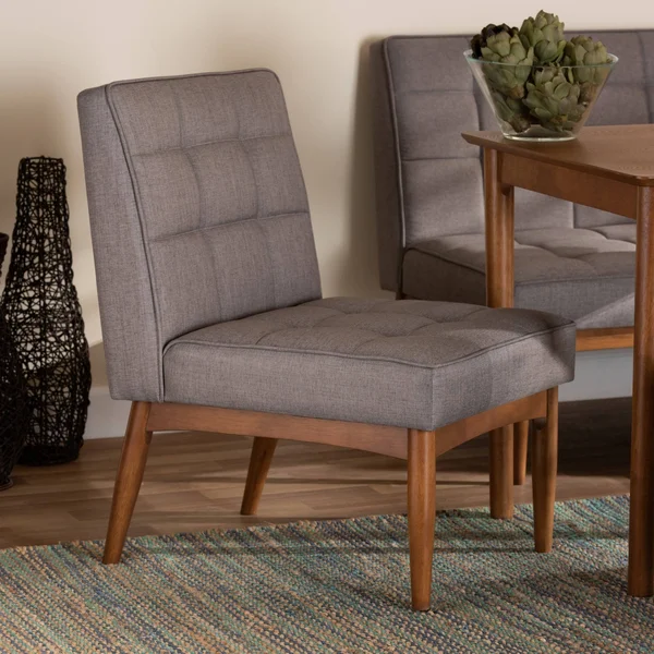Sanford Mid-Century Modern Dining Chair - Grey