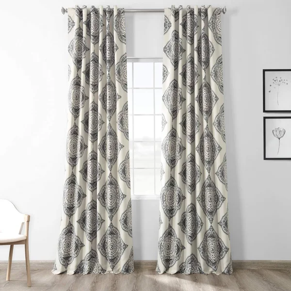 Henna Black Blackout Curtain