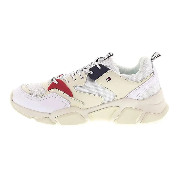 Tommy Hilfiger Chunky Mixed White Trainers