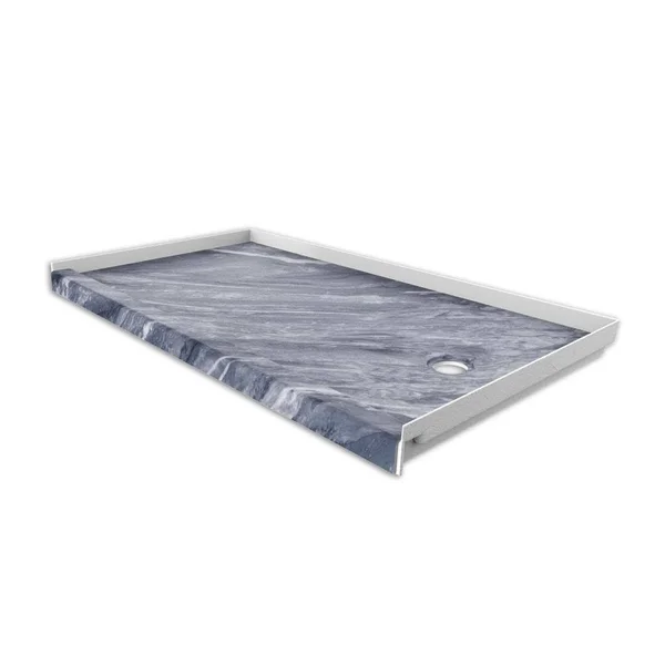 FlexStone Beaumont 30-in W x 60-in L with Right Drain Fiberglass/Plastic Composite Shower Base - FLXSBR6030BM