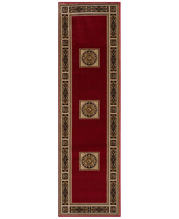 KM Home Sanford Milan 2&3x22 x 7&7x22 Runner Rug - Created for Macy&s - Red