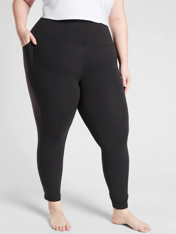 Athleta Women's Salutation Stash Pocket II 7/8 Tight Black Size Xxs