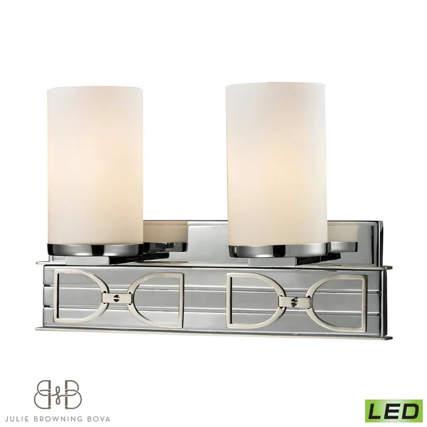 Elk Lighting 11741/2-LED Campolina Collection 2 Light Bath in Polished Chrome/Brushed Nickel