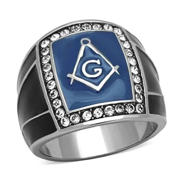Stainless Steel Black Ring for Men by Blue Steel