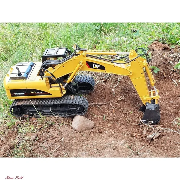 Top Race 15 Channel Full Functional Remote Control Excavator Construction Toy