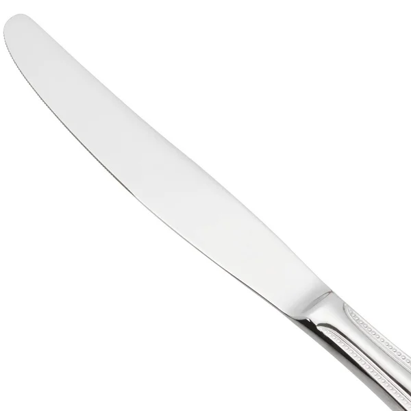 World Tableware 407 5501 Calais 10x22 18/8 Stainless Steel Extra Heavy Weight Solid Handle Dinner Knife with Serrated Blade - 12