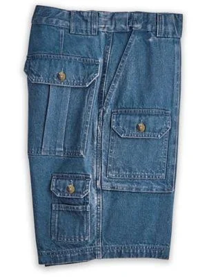 John Blair Men's Adjust-A-Band Relaxed-Fit Cargo Shorts - Stonewash Denim 48