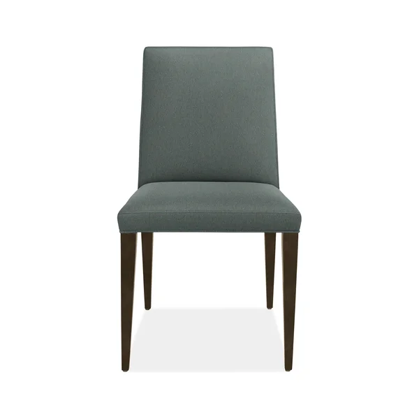 Room & Board, Modern Ava Side Chair in Gino Oatmeal w/ Charcoall Legs Brown White - Fade-resistant Fabric