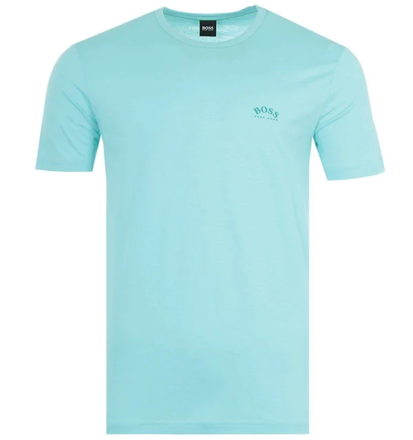 Boss Athleisure Boss Tee Curved T Shirt - Blue - Short Sleeve T-Shirts