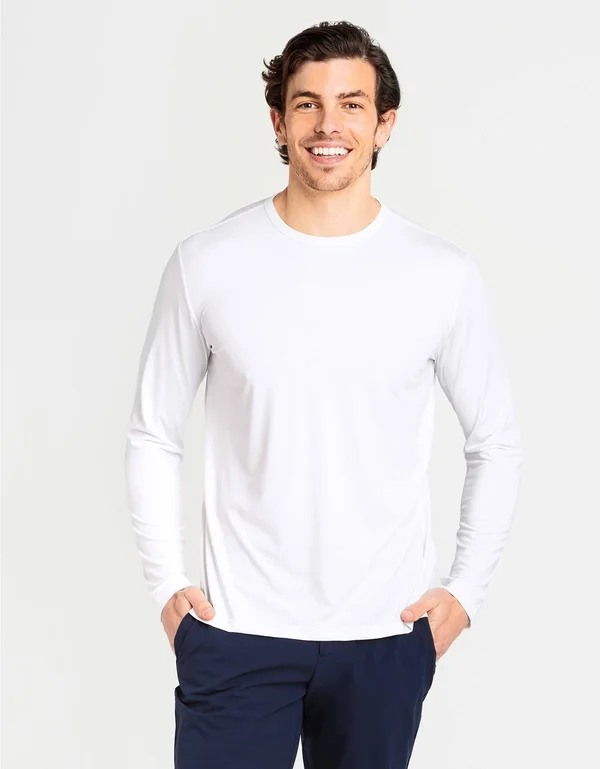 Solbari UPF 50+ Men's Sun Protection Long Sleeve Fitness Active T-Shirt - UV Protection - Sun Protective