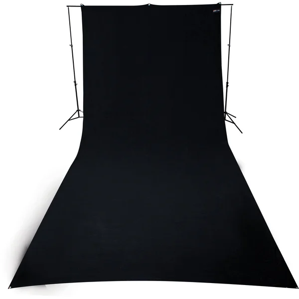Westcott 9 x 20& Wrinkle-Resistant Cotton Backdrop (Rich Black)