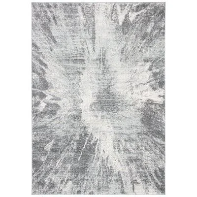 Dominic Power Loom Ivory/Gray Rug 17 Stories Rug Size: Rectangle 9& x 12&