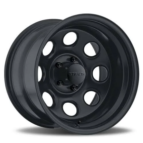 15x8 6x4.5 inch U.S. Wheel 044 Series Stealth Crawler Black Wheels